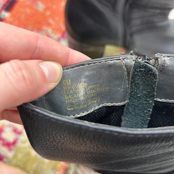 Amazing Vintage Y2K 2000s Candies Black Chunky Platform Leather Heeled Boots 9 - Picture 11 of 11